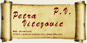 Petra Vitezović vizit kartica